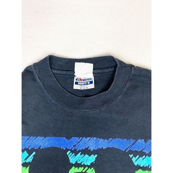 Vintage Mickey Mouse T-Shirt Black XL Rainbow Single Stitch - Picture 5 of 9